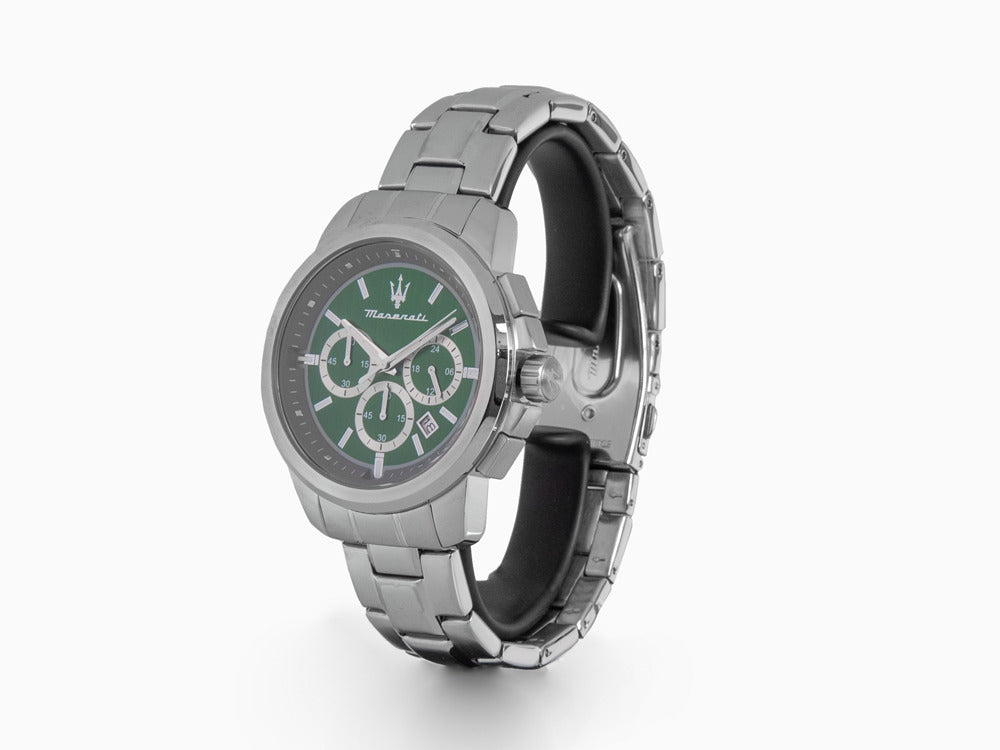 Maserati Successo Quartz Watch, Green, 44 mm, Mineral crystal 