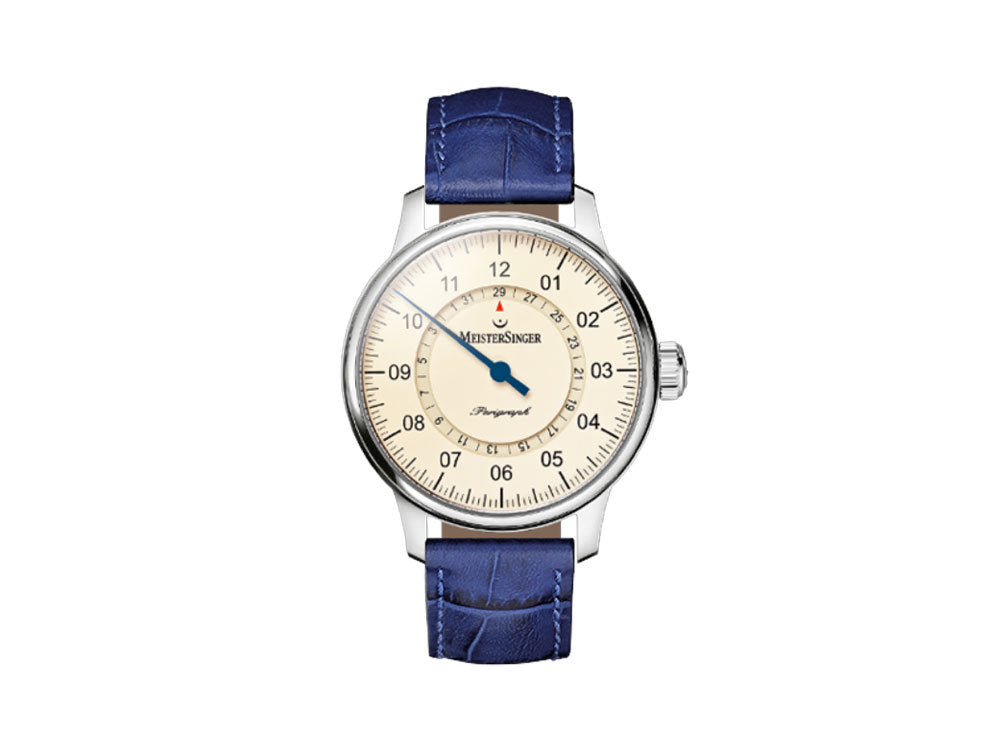 Meistersinger Perigraph Automatic Watch, ETA 2824-2, 43mm, Ivory, AM1003-SG04