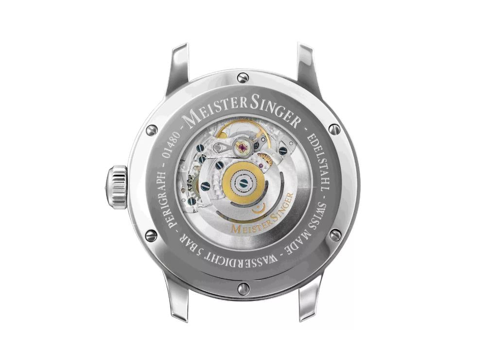 Meistersinger Perigraph Automatic Watch, SW 300, 38 mm, Blue, BM1108
