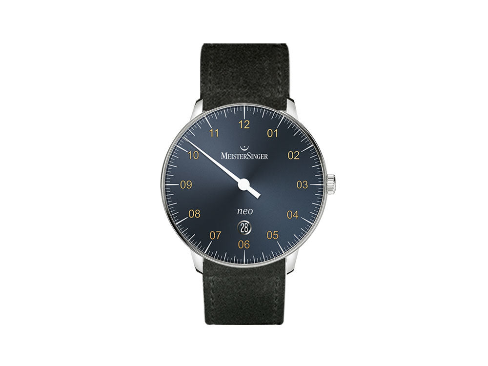 Meistersinger Neo Plus Automatic Watch, ETA 2824-2, 40mm, Blue, Day, NE417G-SV01