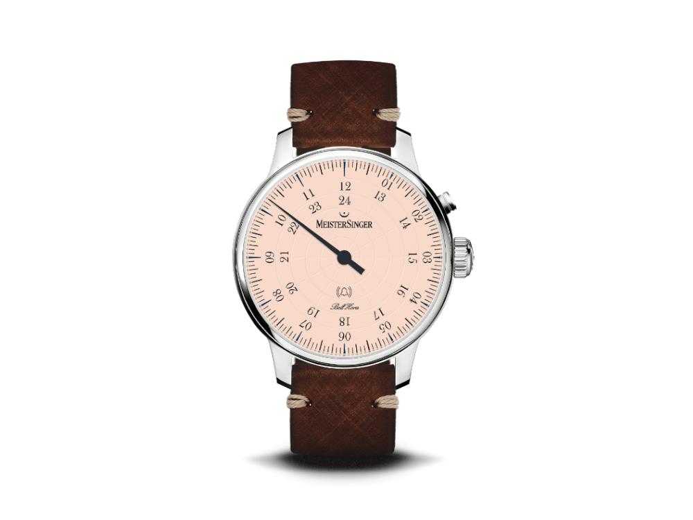 Meistersinger Bell Hora Automatic Watch SW 200 Beige 43 mm BHO913 SVSL02