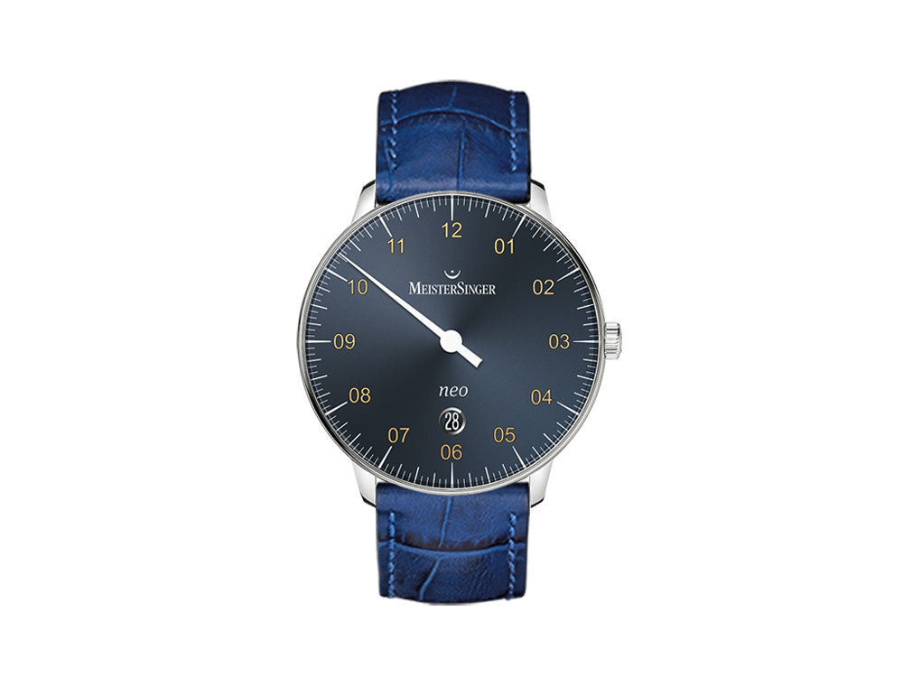 Meistersinger Neo Plus Automatic Watch, ETA 2824-2, 40mm, Blue, Day, NE417G-SG04