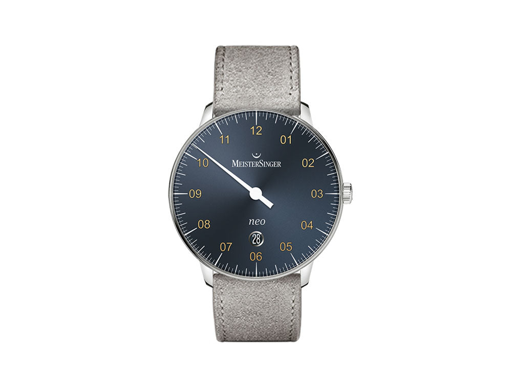 Meistersinger Neo Plus Automatic Watch, ETA 2824-2, 40mm, Blue, Day, NE417G-SV06