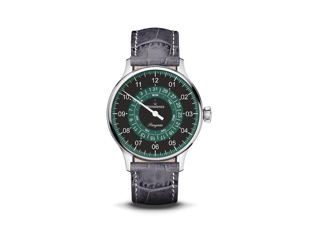 Meistersinger Pangaea Day Date Automatic Watch, Green, PDD902P-SG06W