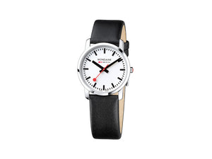 Mondaine SBB Simply Elegant Quartz watch, Black strap, 36mm, A400.30351.11SBB