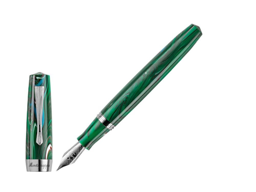 Montegrappa Elmo 02 Cortina Fountain Pen, Stainless Steel, ISE2R-AG