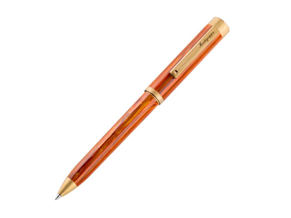 Montegrappa Zero Zodiac Leo Ballpoint pen PVD Gold Orange ISZEZBIY O2