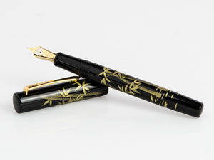 Namiki Yukari Chinkin Bamboo and Sparrow Fountain Pen, FNVC20M-TAS