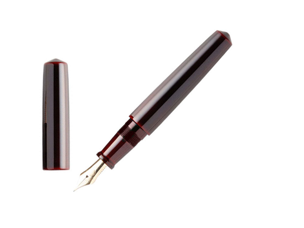 Nakaya Cigar Piccolo Aka-Tamenuri Fountain Pen, Elastic Nib