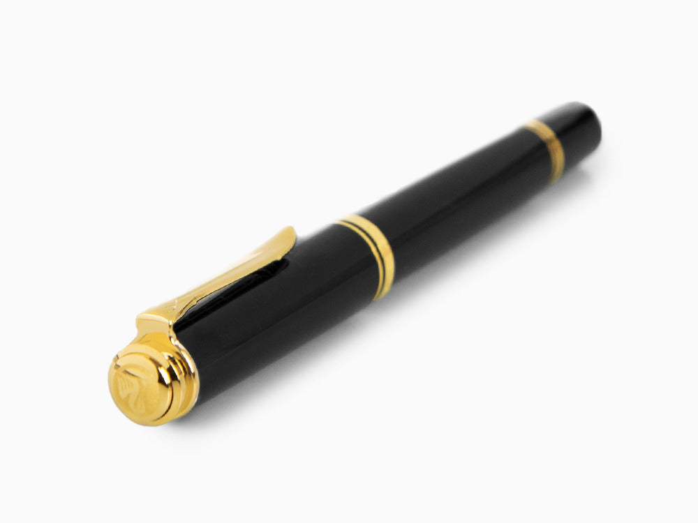 Pelikan R400 Rollerball pen, Black Resin, Gold trim, 987958