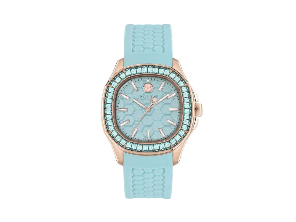 Philipp Plein Lady Quartz Watch, Turquoise, 38 mm, Mineral crystal, PWTAA0323