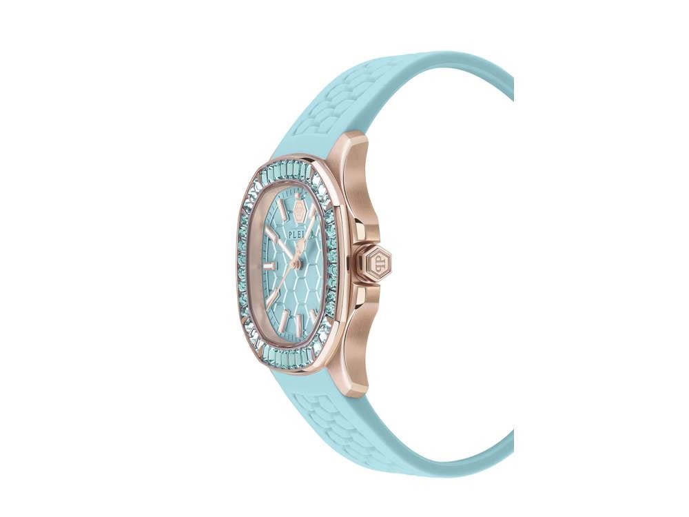 Philipp Plein Lady Quartz Watch, Turquoise, 38 mm, Mineral crystal 