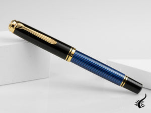 Pelikan M800 Fountain Pen, Blue Resin, Gold trim, 995951