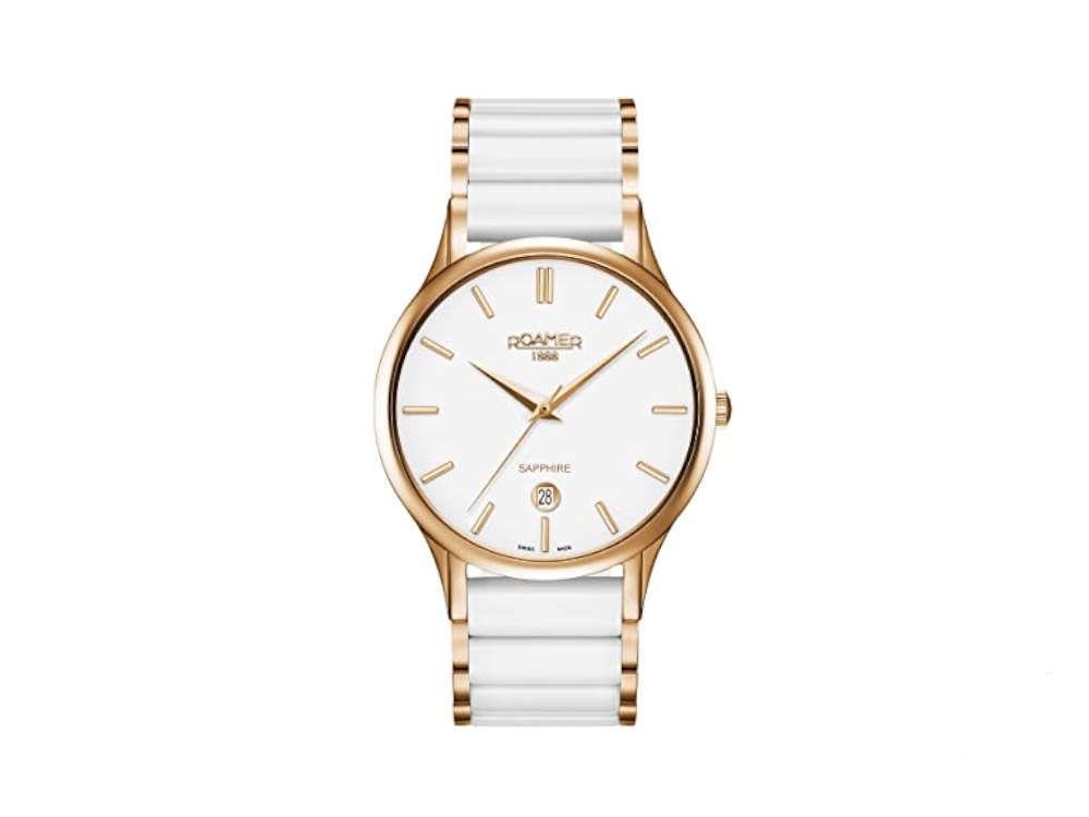 Roamer C-Line Quartz Watch, Ronda 715 CAL 6, White, 40 mm, 657833 40 25 60