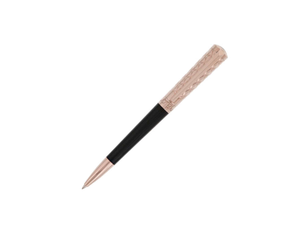 S.T. Dupont Liberté Ballpoint pen, Lacquer, Rose Gold PVD, Black, 465601