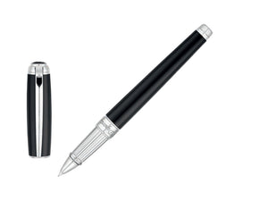 S.T. Dupont New Line D Large Rollerball pen, Lacquer, Palladium, Black, 412100L