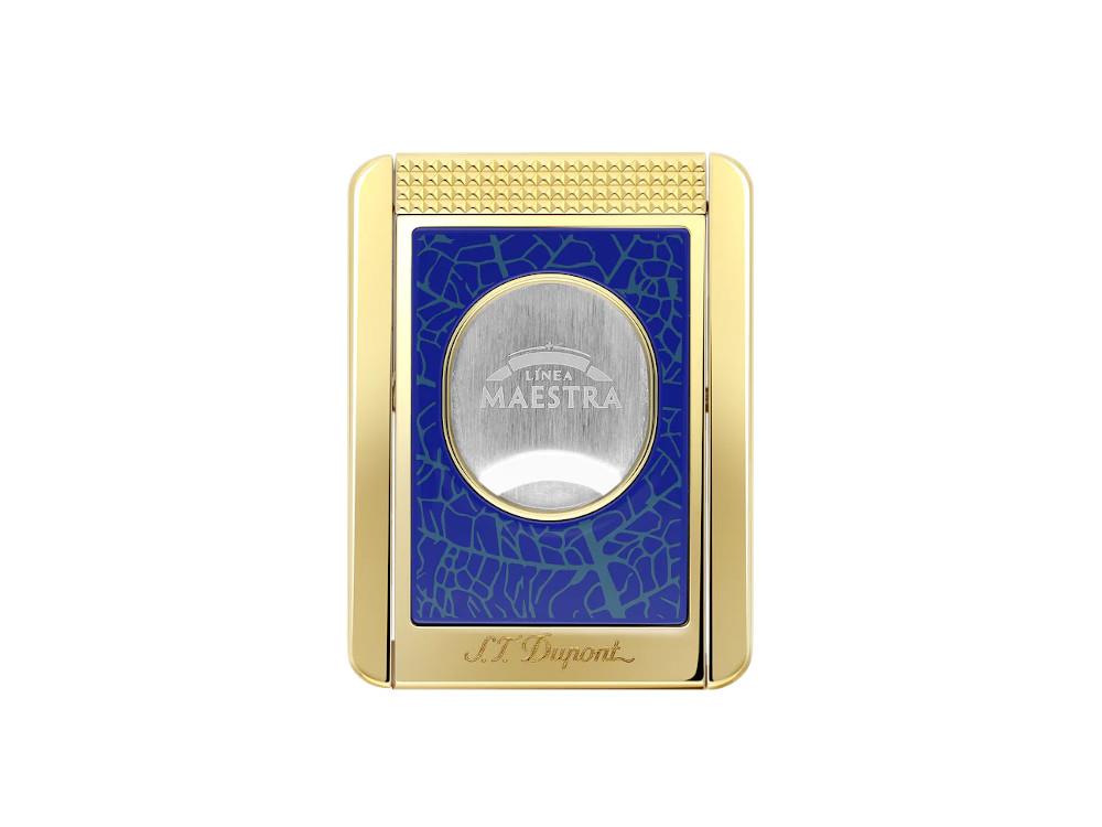 S.T. Dupont Línea Maestra Cigar Cutter, Brass, Blue, 003495