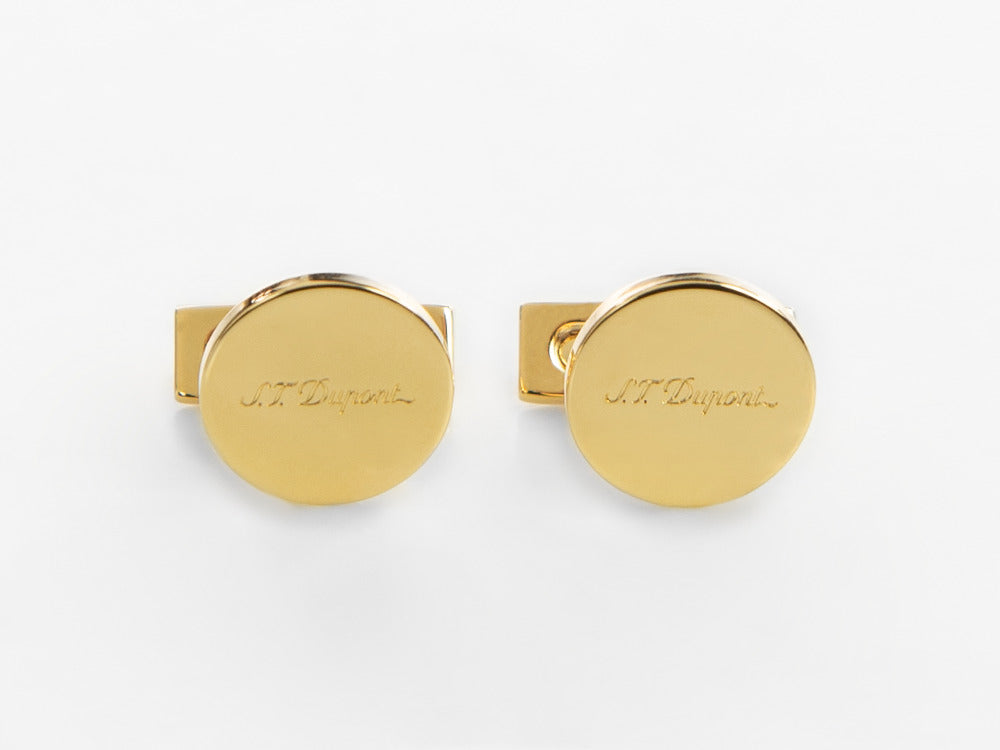 S.T. Dupont D Cufflinks, Metal, Gold, 005835