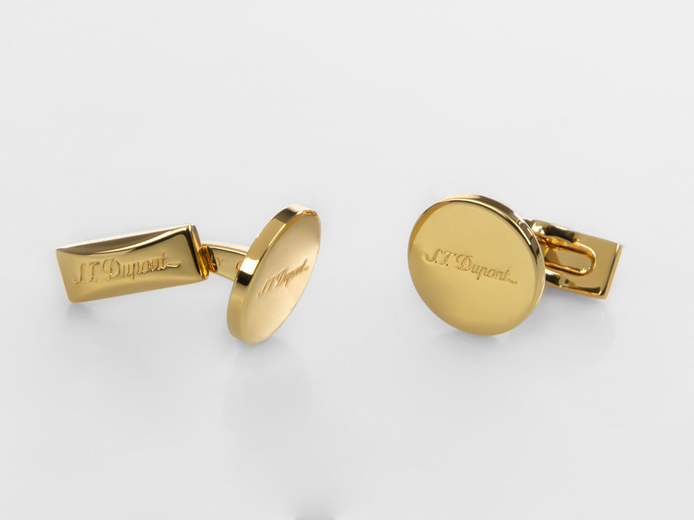 S.T. Dupont D Cufflinks, Metal, Gold, 005835