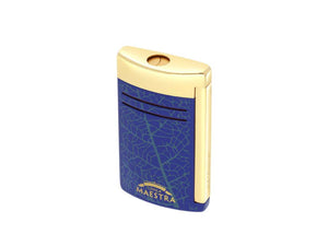 S.T. Dupont Línea Maestra Maxijet Lighter, Brass, Blue, Limited Edition, 020095