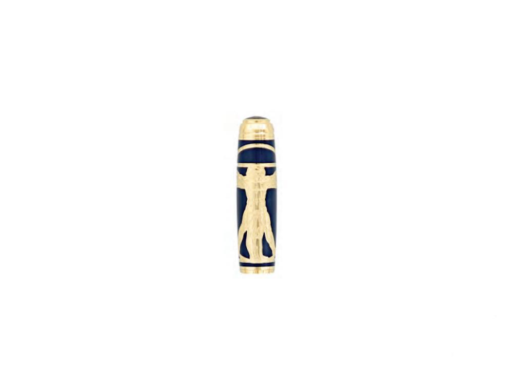 S.T. Dupont Line D Vitruvian Man Animation Fountain Pen, Gold, 410040L