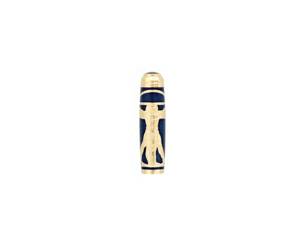 S.T. Dupont Line D Vitruvian Man Animation Rollerball pen, Blue, 412040L