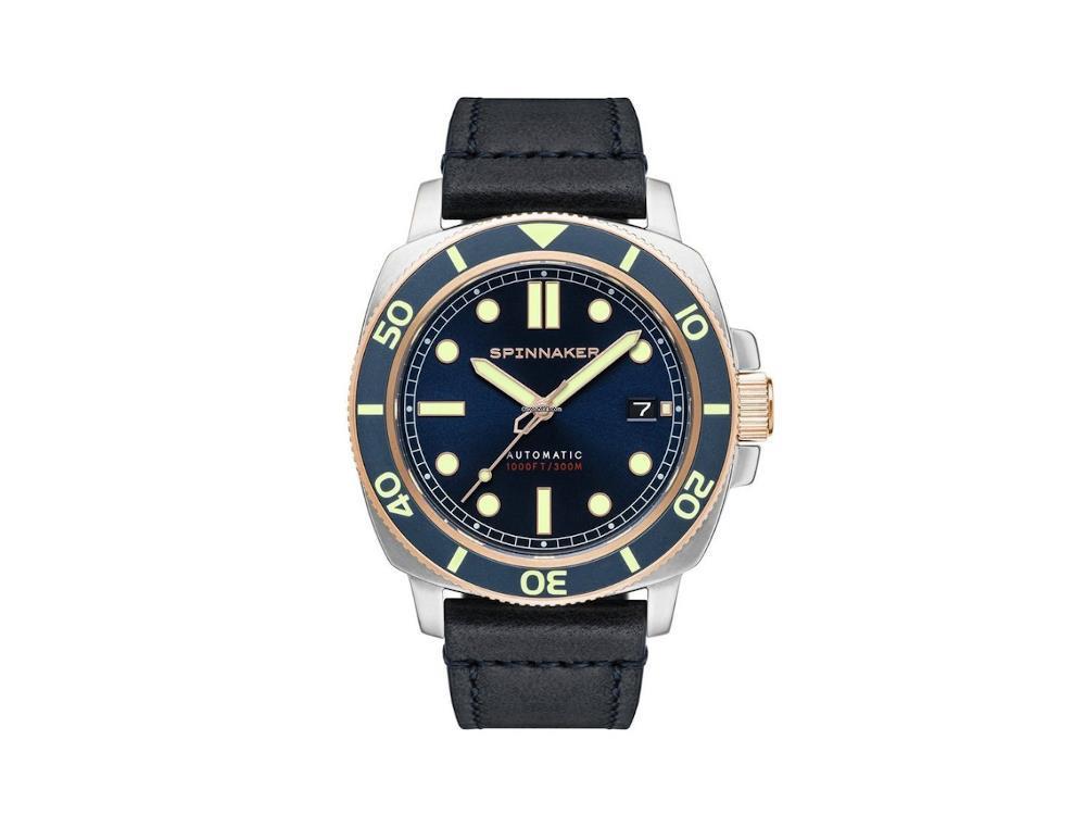 Spinnaker Hull Diver Automatic Watch, Blue, 42 mm, 30 atm, SP-5088-05