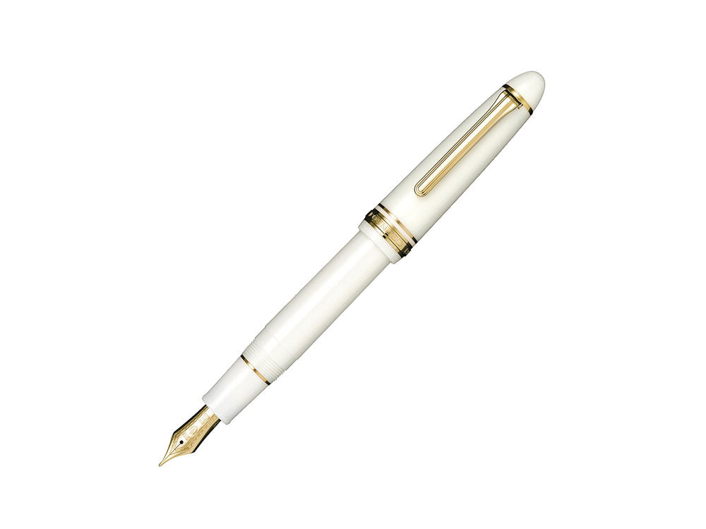 Sailor 1911 Large Gold Series Fountain Pen, Resin, White,  11-2021-410