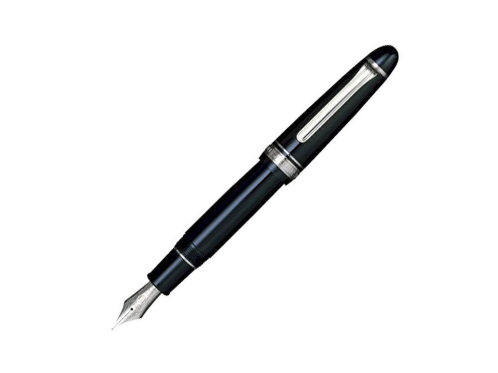 Sailor King of Pens ST Silver Fountain Pen Black Chrome 11 9639 420