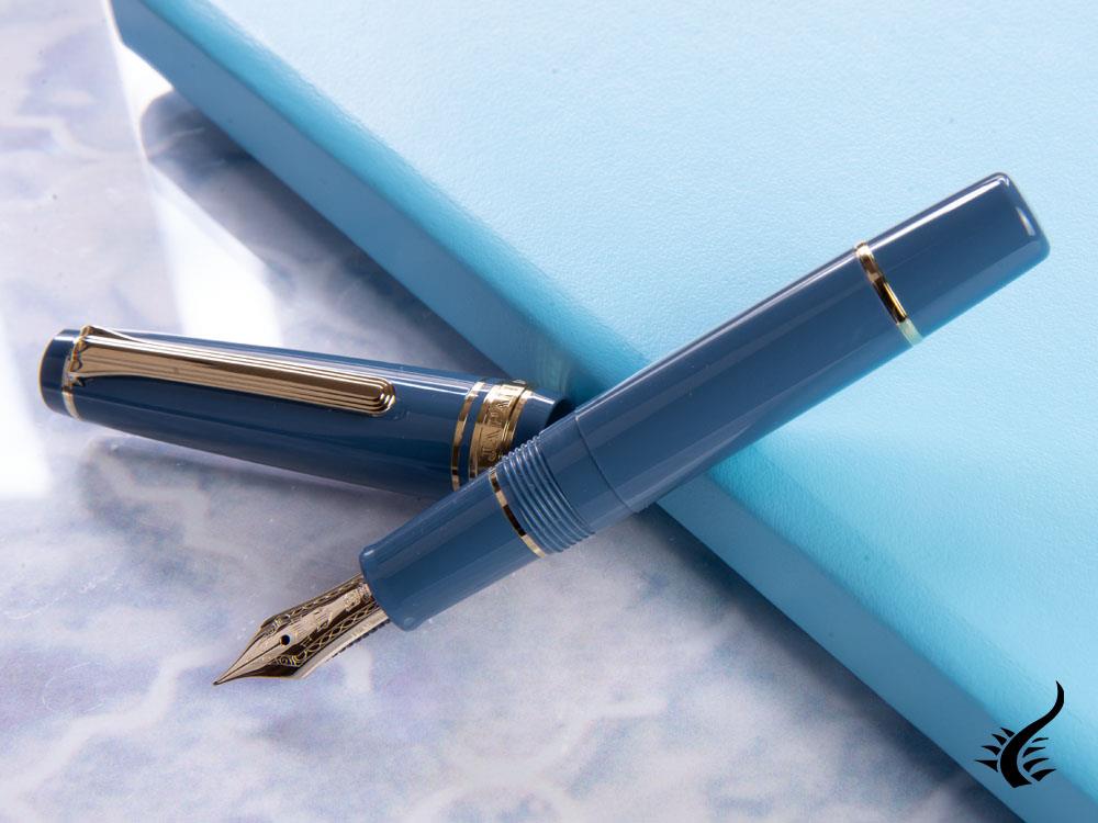 Sailor Pro Gear Slim Mini Sapporo Ayur Blue Fountain Pen, 11-1503-340