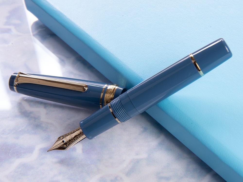 Sailor Pro Gear Slim Mini Sapporo Ayur Blue Fountain Pen, 11-1503-340