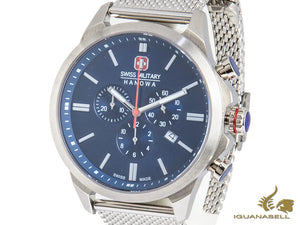 Swiss Military Hanowa Land Chrono Classic II Quartz Watch, Blue, 6-3332.04.003
