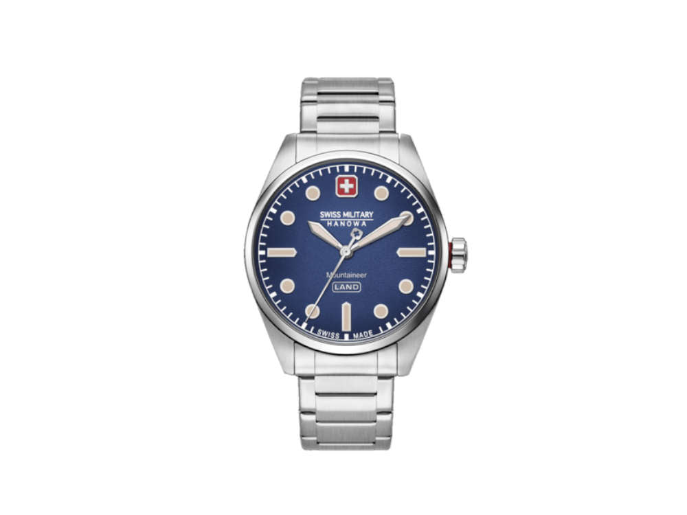 Swiss Military Hanowa Land Mountaineer Quartz Watch, Blue, 6-5345.7.04.003