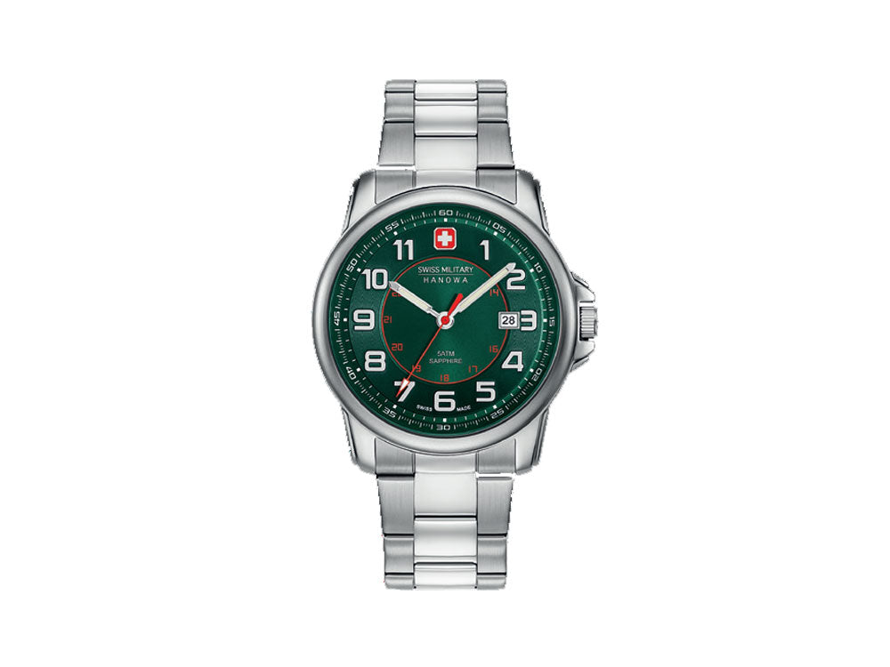 Swiss Military Hanowa Land Swiss Grenadier Quartz Watch, Green, 6-5330 -  Iguana Sell UK