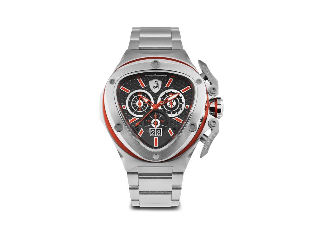 Tonino Lamborghini Spyder X Red SS Quartz Watch 53 mm Chrono T9XA SS B