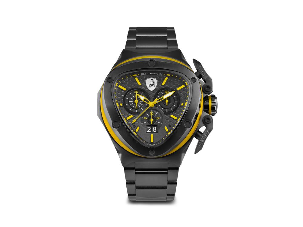 Tonino Lamborghini Spyder X Yellow Quartz Watch 53 mm Chronograph T9XE B