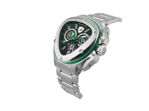 Tonino Lamborghini Spyder X Green SS Quartz Watch, 53 mm, Chronograph, T9XF-SS-B