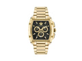 Versace Dominus Quartz Watch, PVD Gold, Black, 42 x 49.50 mm, VE6H00523