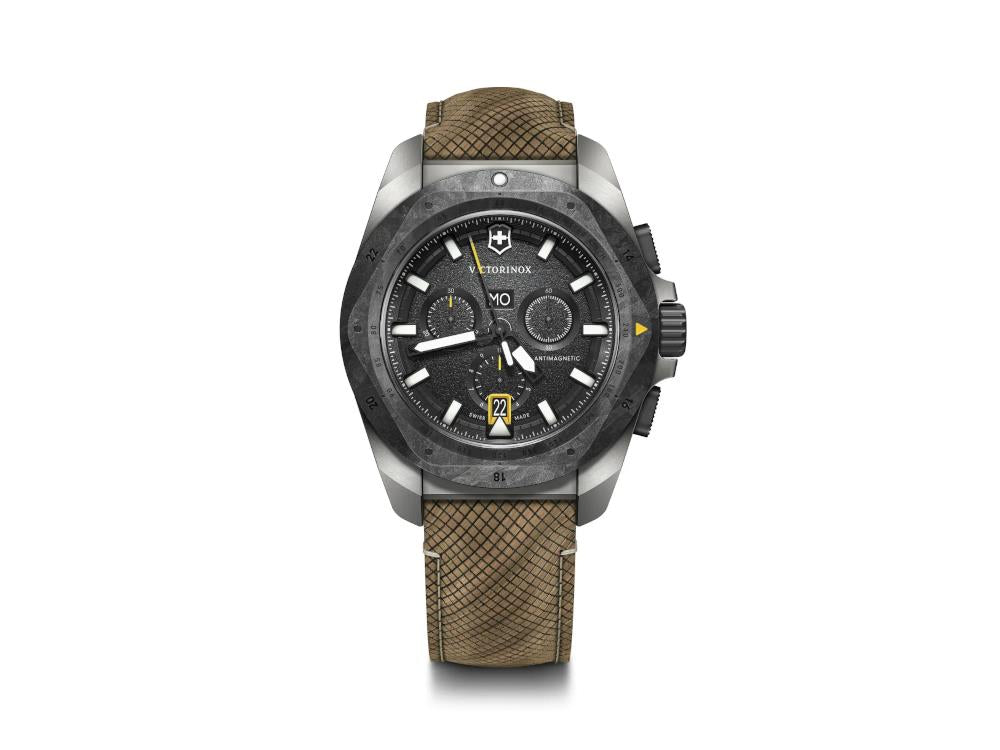 Victorinox I.N.O.X. Chrono Quartz Watch, Titanium, Black, 43 mm, V241988.1
