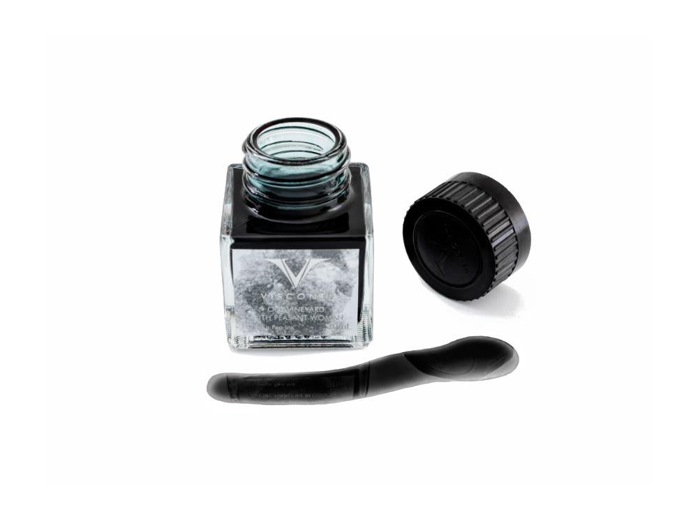 Visconti Old vineyard with peasant woman Ink Bottle, 30ml, Grey, INKVG-30ML09