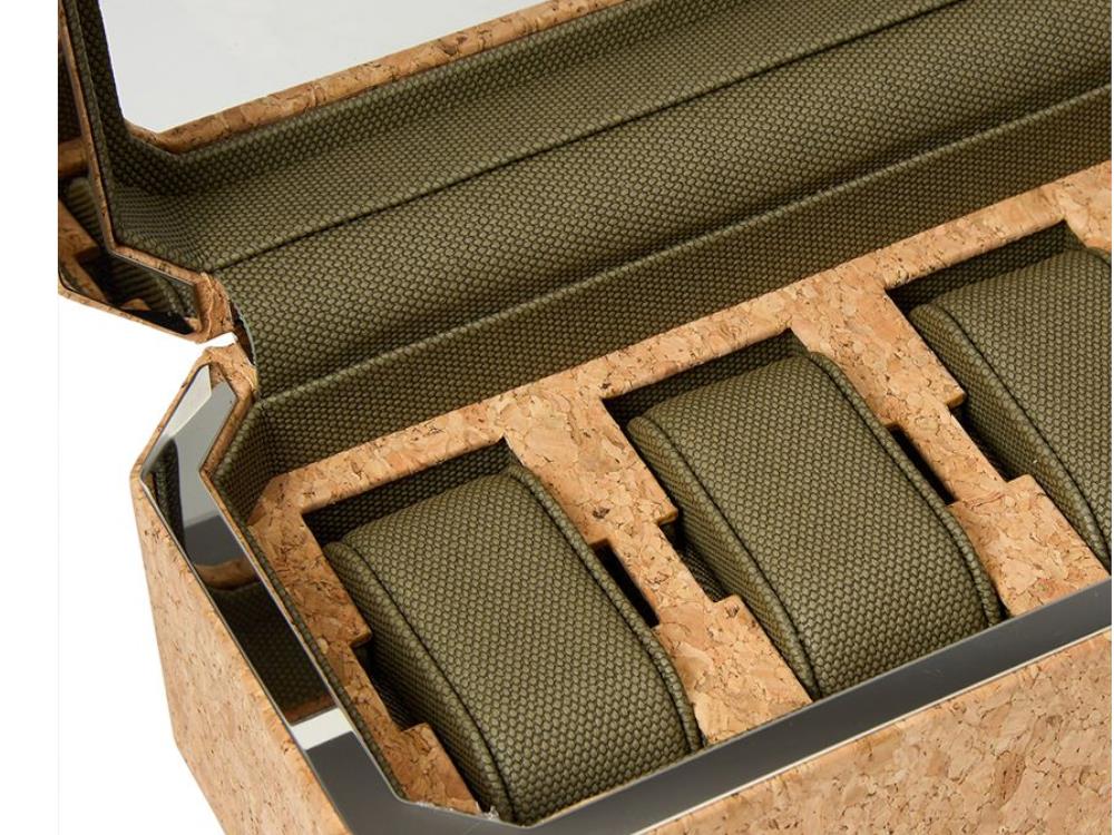 WOLF Cortica Watch box, 4 Watches, Cork, 668261