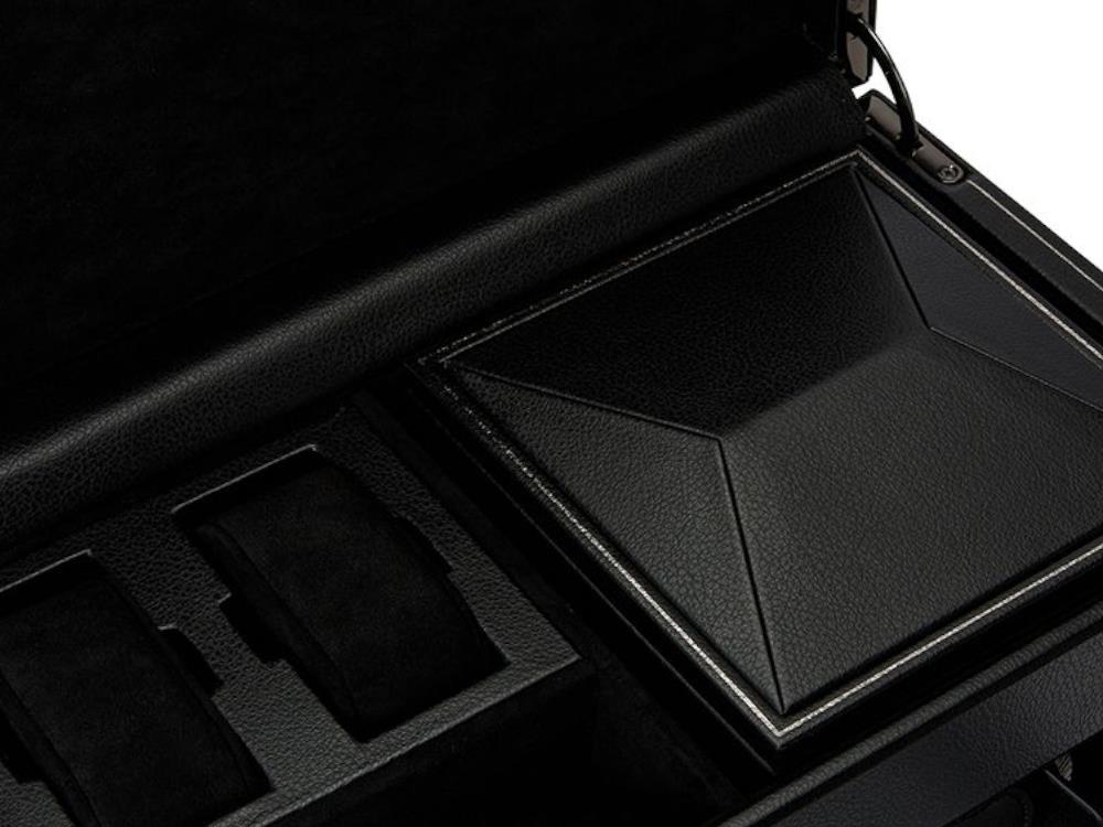 WOLF British Racing Watch winder 2 Watches, Black, 792202