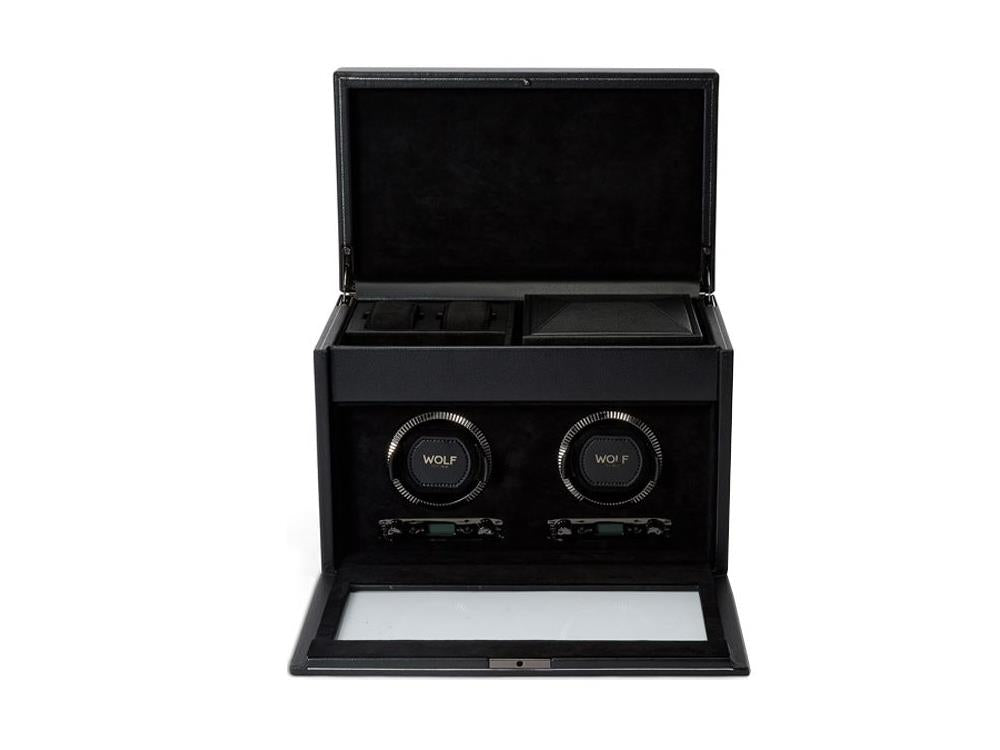 WOLF British Racing Watch winder 2 Watches Black 792202 Iguana Sell UK