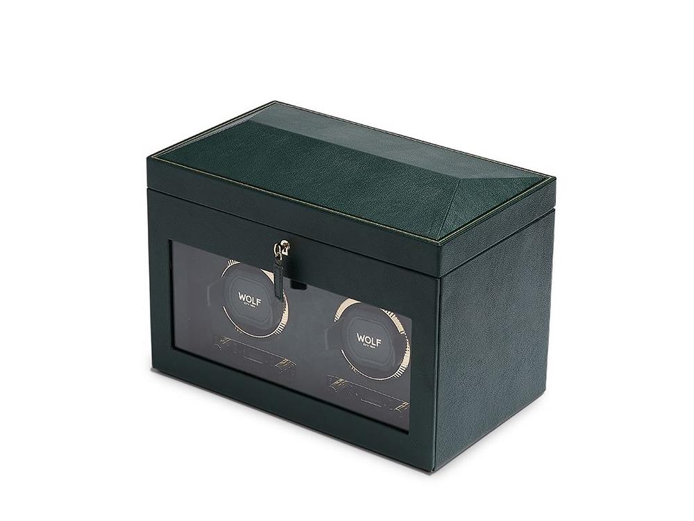 WOLF British Racing Watch winder 2 Watches, Green, 792241