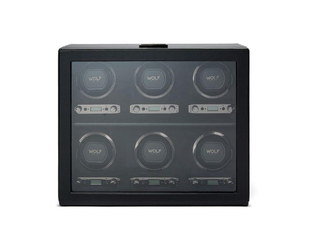 WOLF British Racing Watch winder 6 Watches Black 792402