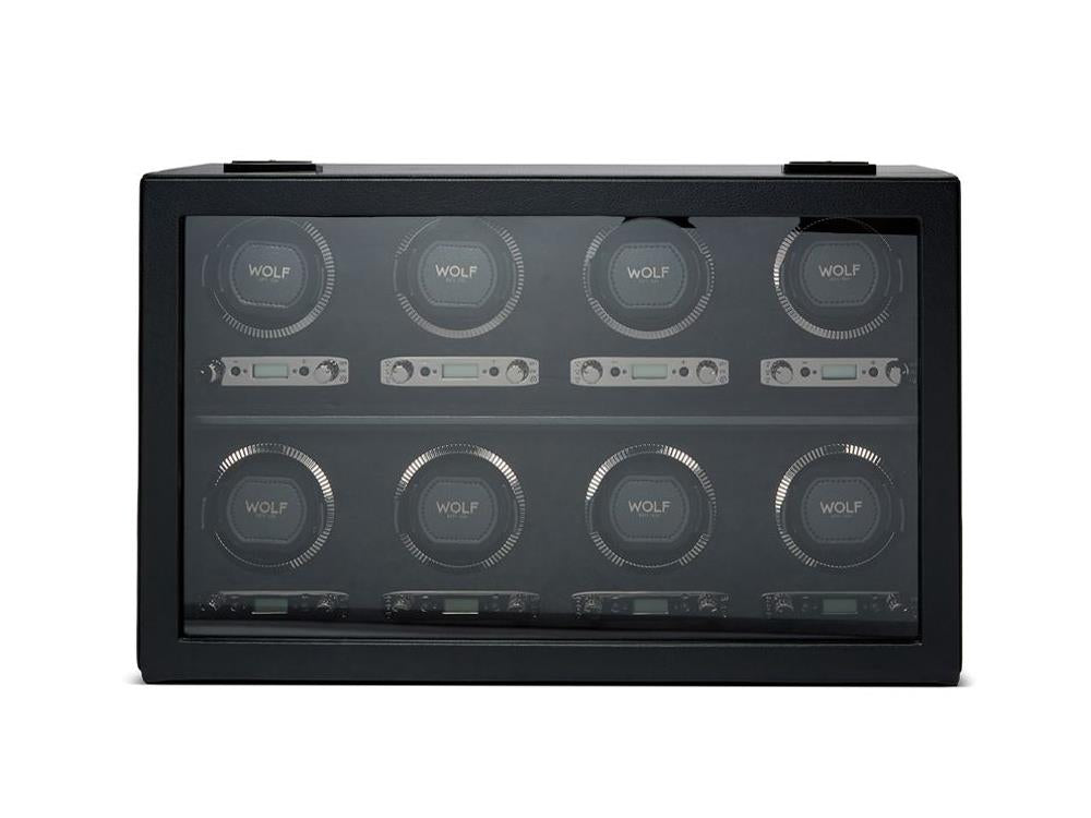 WOLF British Racing Watch winder, 8 Watches, Black, 792502 WOLF