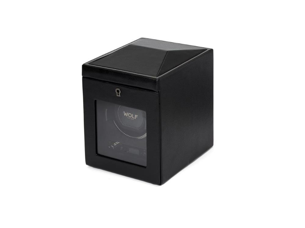 WOLF British Racing Watch winder, Black, Vegan Leather, 793102