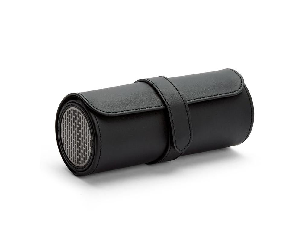 WOLF Axis Watch roll, 3 Watches, Black, Leather, 488403