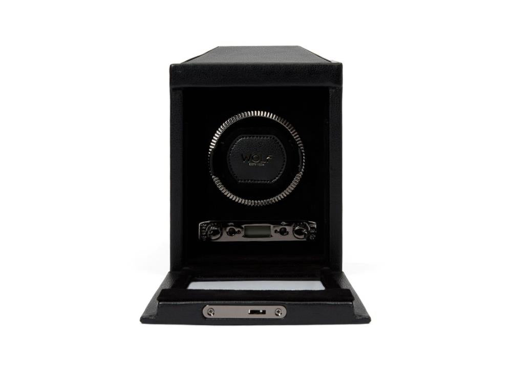 WOLF British Racing Watch winder, Black, Vegan Leather, 793102