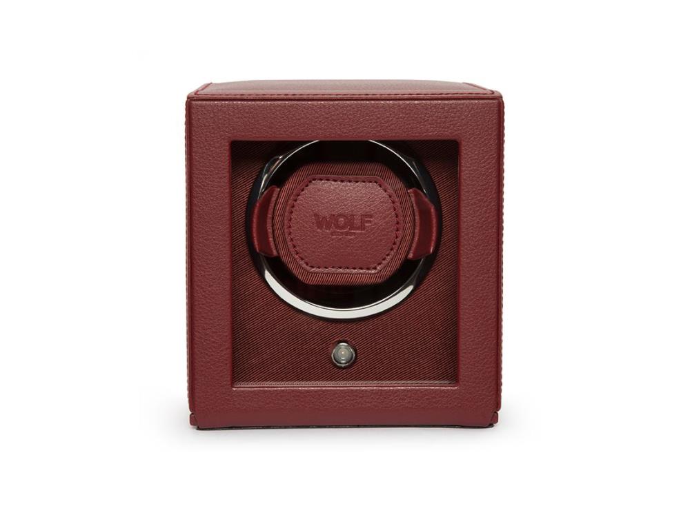 WOLF Cub Watch winder, 1 Watch, Red, Vegan Leather, 461126